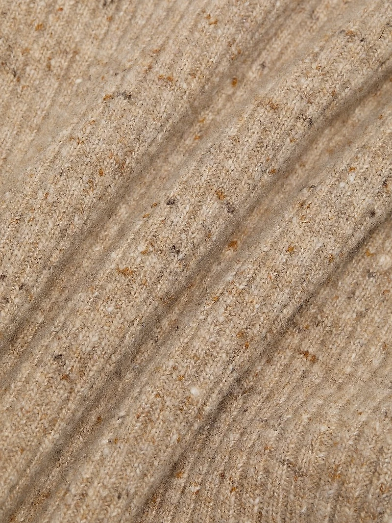 Wool-Blend Rib-Knit Midi-Skirt