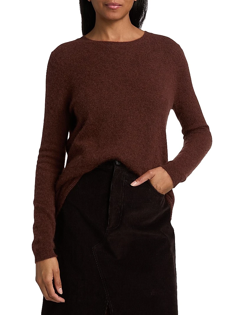 Cashmere-Silk Crewneck Sweater