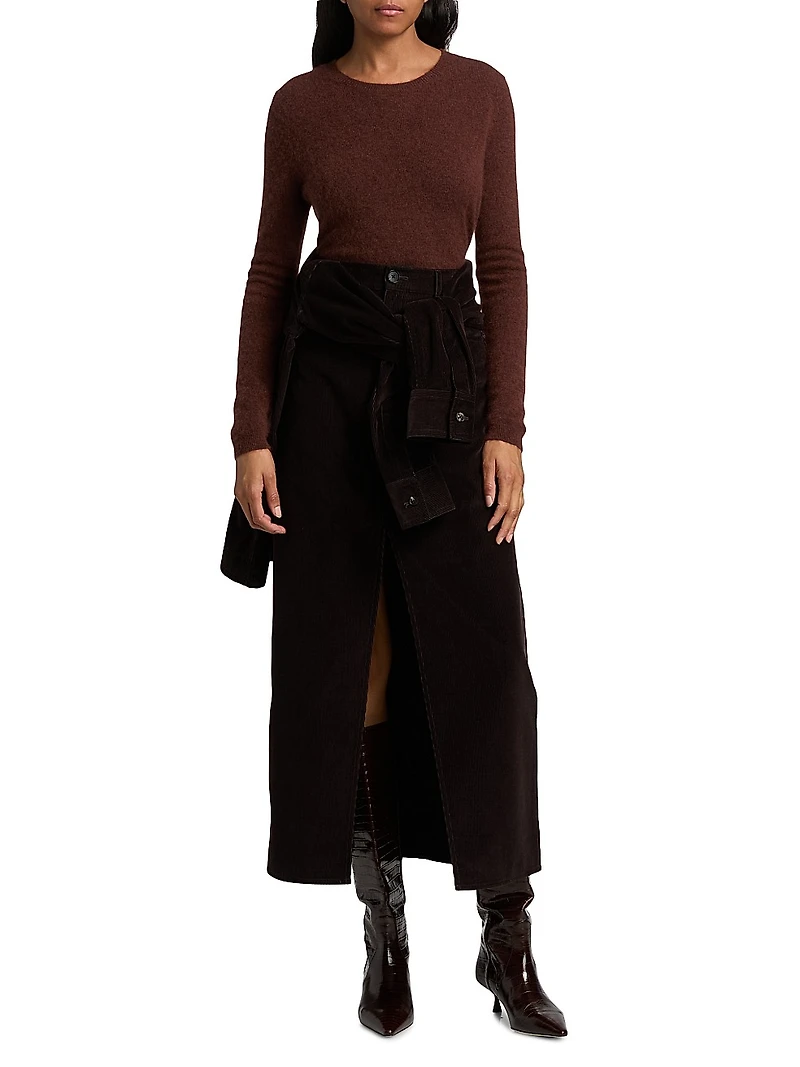 Cashmere-Silk Crewneck Sweater