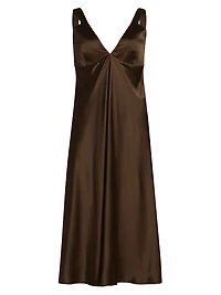 Silk Charmeuse Midi-Slipdress