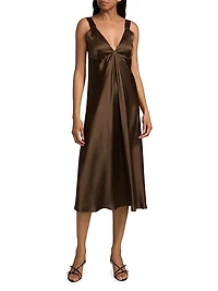 Silk Charmeuse Midi-Slipdress