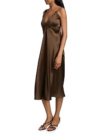 Silk Charmeuse Midi-Slipdress