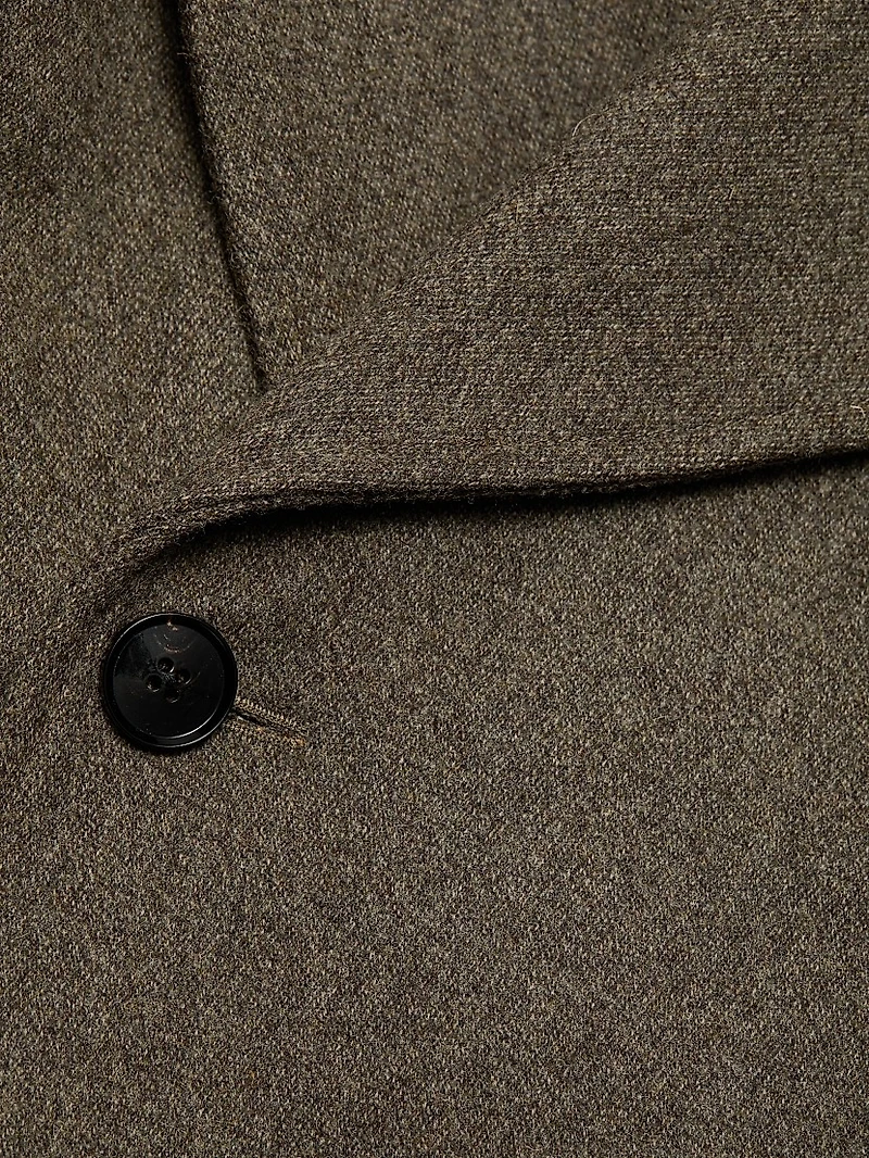 Wool Belted Double-Breasted Peacoat