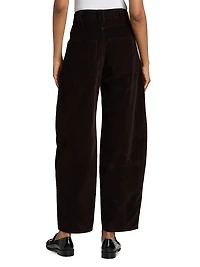 Corduroy Wide-Leg Crop Pants