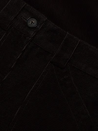 Corduroy Wide-Leg Crop Pants