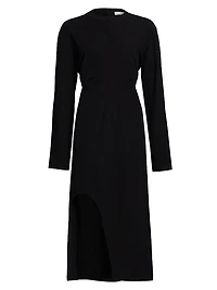 Keyhole Slit Midi-Dress