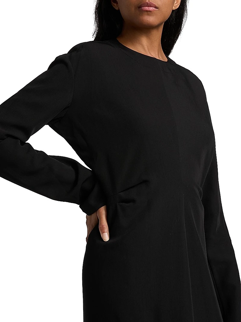 Keyhole Slit Midi-Dress