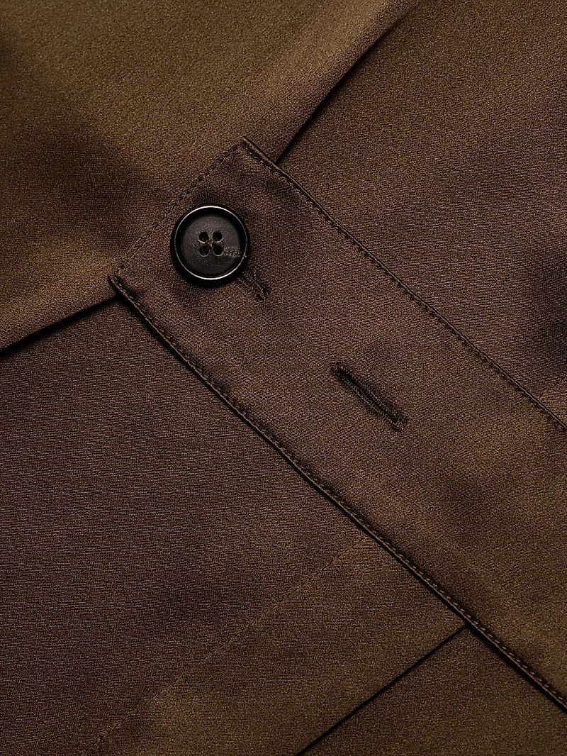 Silk Charmeuse Shirtdress