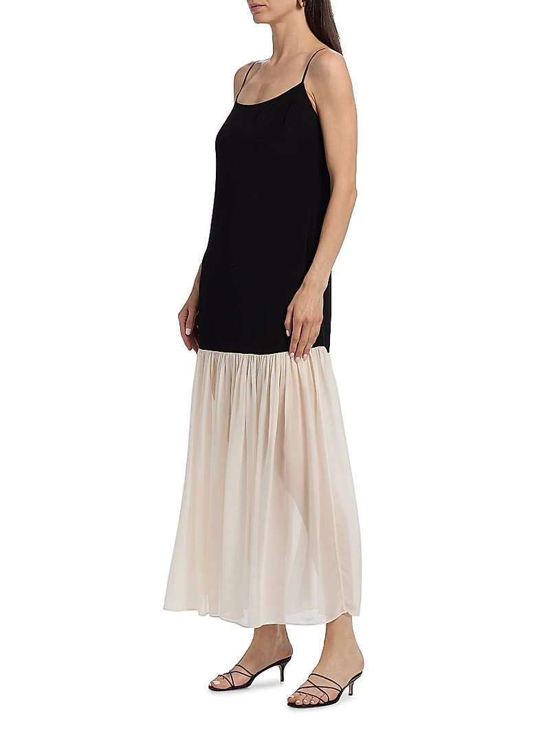 Chandra Two-Tone Maxi Dress