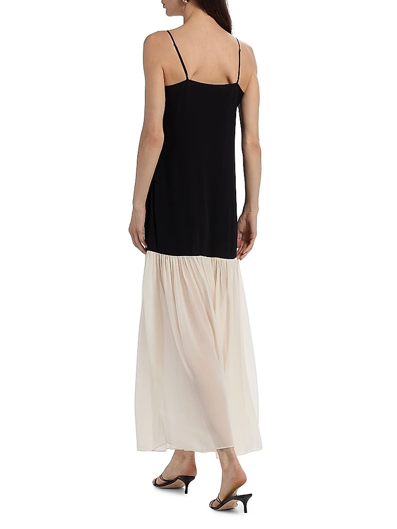 Chandra Two-Tone Maxi Dress
