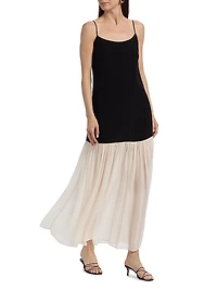 Chandra Two-Tone Maxi Dress