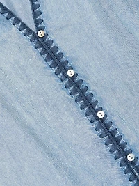 Toshi Denim Peasant Top