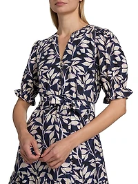 Eliana Printed Tiered Midi-Dress