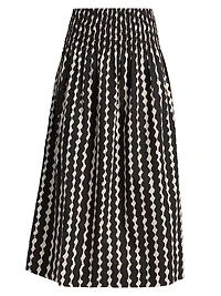 Alessa Geometric Midi-Skirt