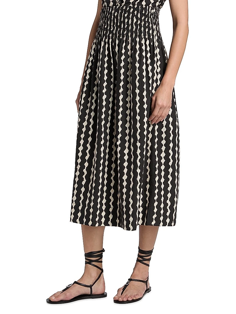 Alessa Geometric Midi-Skirt