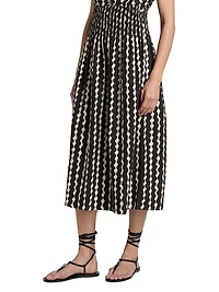 Alessa Geometric Midi-Skirt