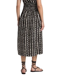Alessa Geometric Midi-Skirt