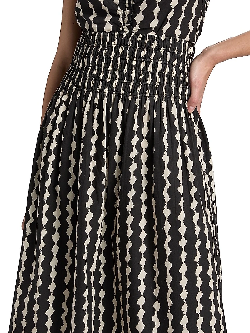 Alessa Geometric Midi-Skirt