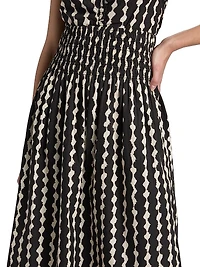 Alessa Geometric Midi-Skirt