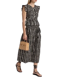 Alessa Geometric Midi-Skirt