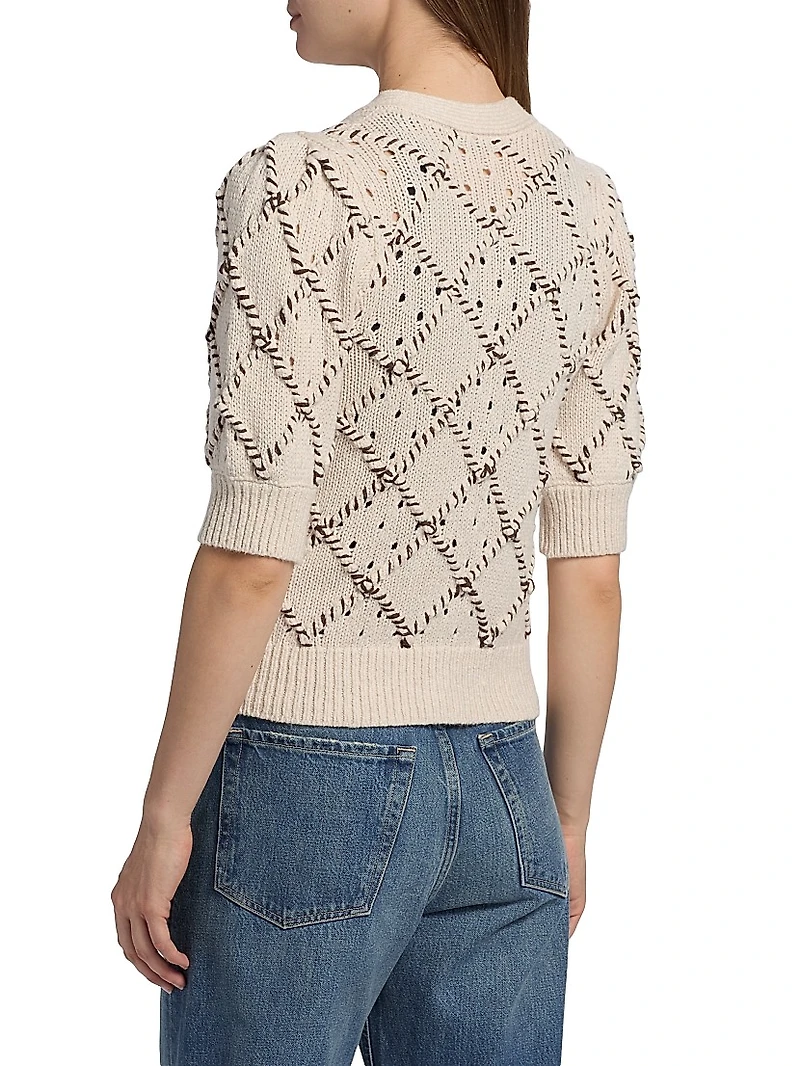 Isla Puff-Sleeve Cardigan