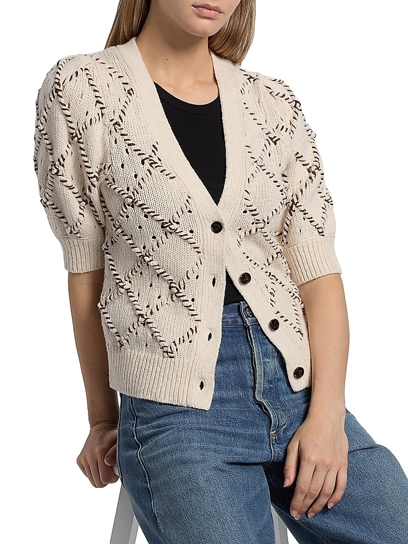 Isla Puff-Sleeve Cardigan