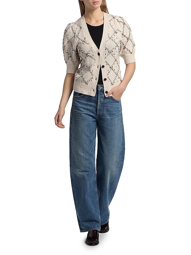 Isla Puff-Sleeve Cardigan