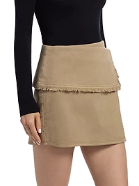 Tamarin Frayed Wrap Miniskirt