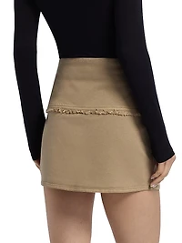 Tamarin Frayed Wrap Miniskirt