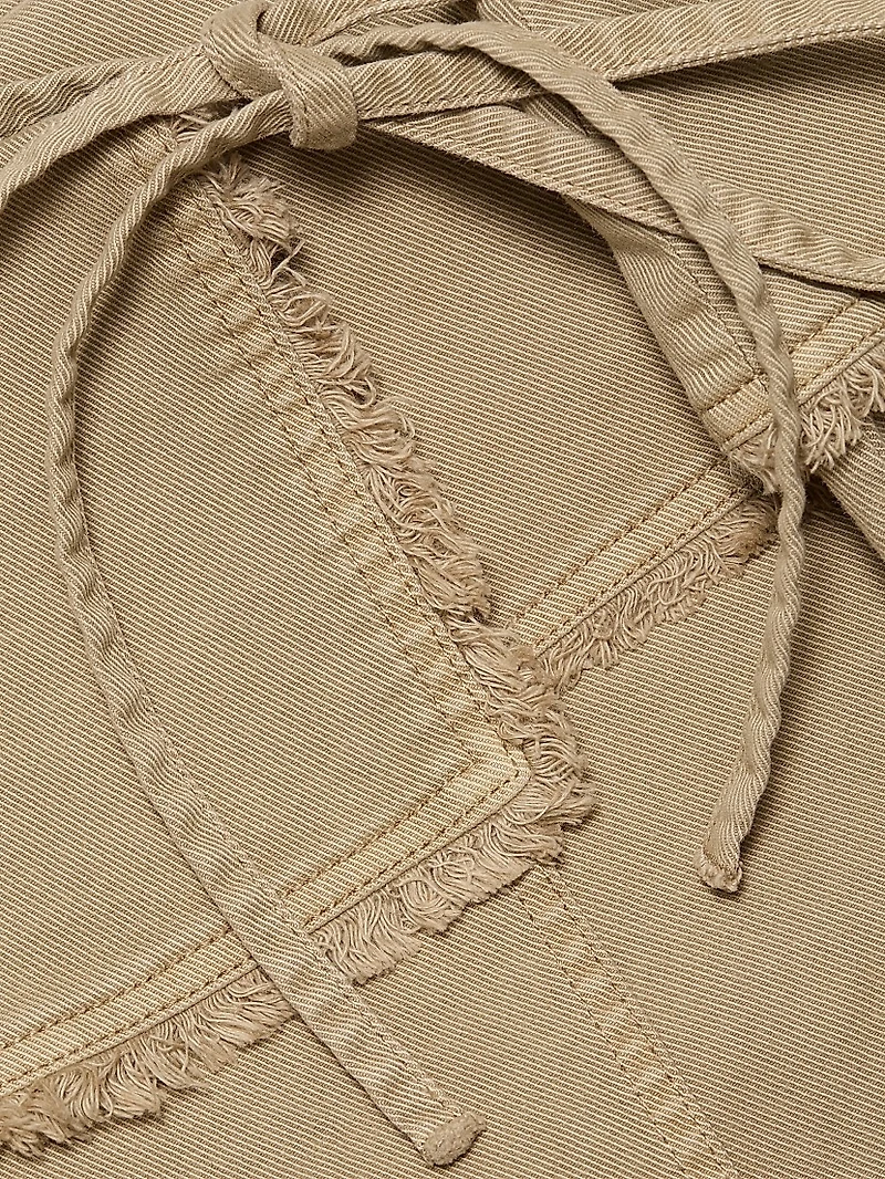 Tamarin Frayed Wrap Miniskirt