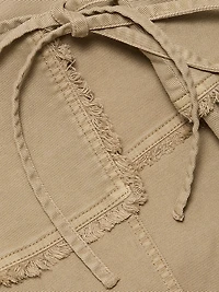 Tamarin Frayed Wrap Miniskirt