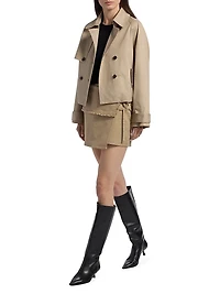 Tamarin Frayed Wrap Miniskirt