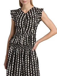 Cali Geometric Flutter Top