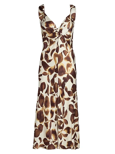 Viviana Printed Sleeveless Midi-Dress