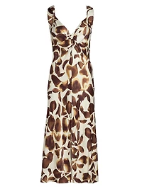 Viviana Printed Sleeveless Midi-Dress