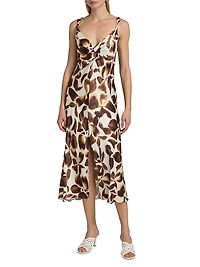 Viviana Printed Sleeveless Midi-Dress