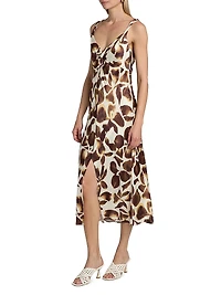 Viviana Printed Sleeveless Midi-Dress