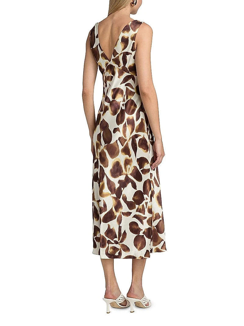 Viviana Printed Sleeveless Midi-Dress