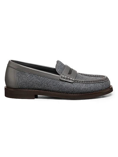 Virgin Wool Penny Loafers