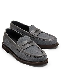 Virgin Wool Penny Loafers