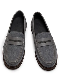 Virgin Wool Penny Loafers