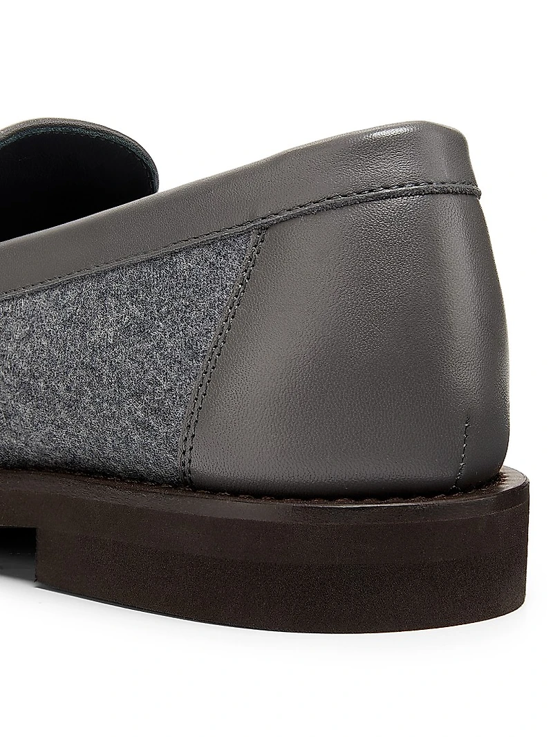 Virgin Wool Penny Loafers