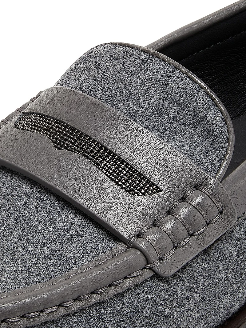 Virgin Wool Penny Loafers