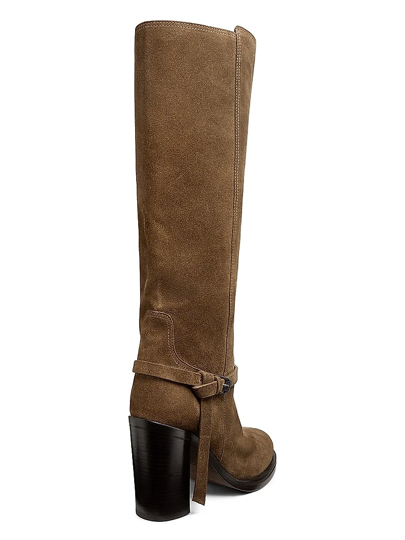 90MM Suede Knee-High Boots