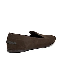 Suede Round-Toe Loafers