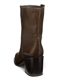 60MM Leather Ankle Boots