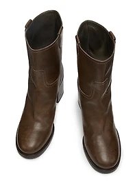 60MM Leather Ankle Boots