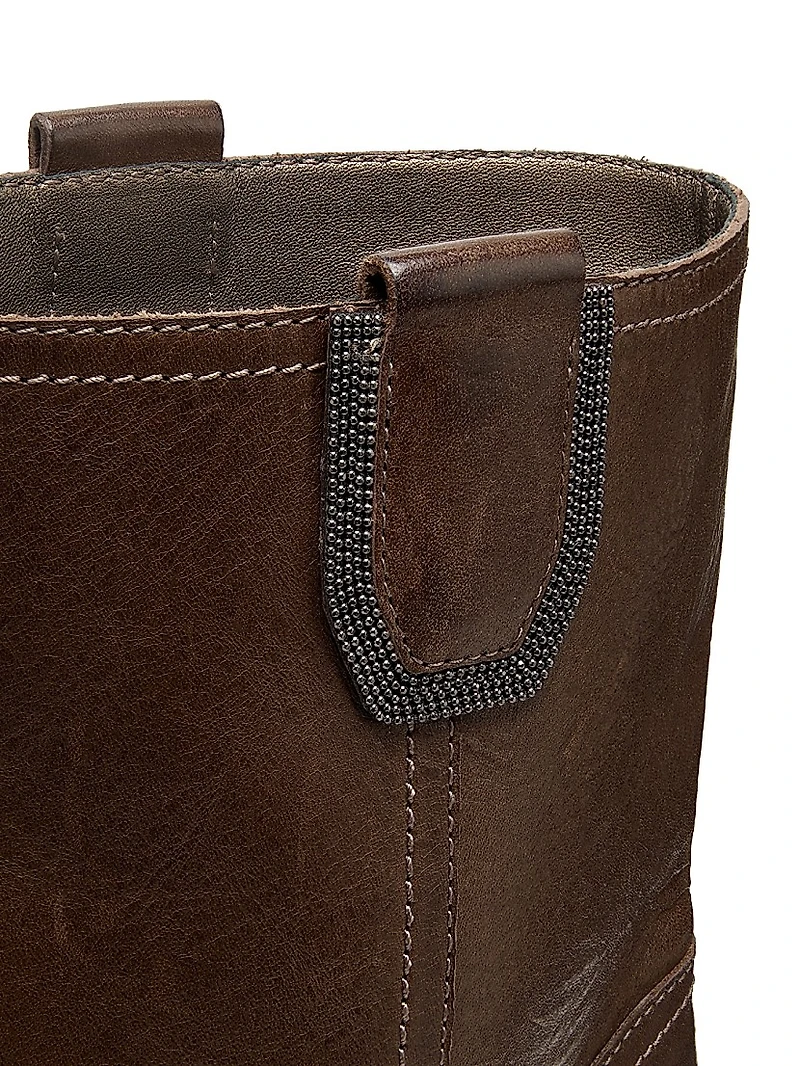 60MM Leather Ankle Boots