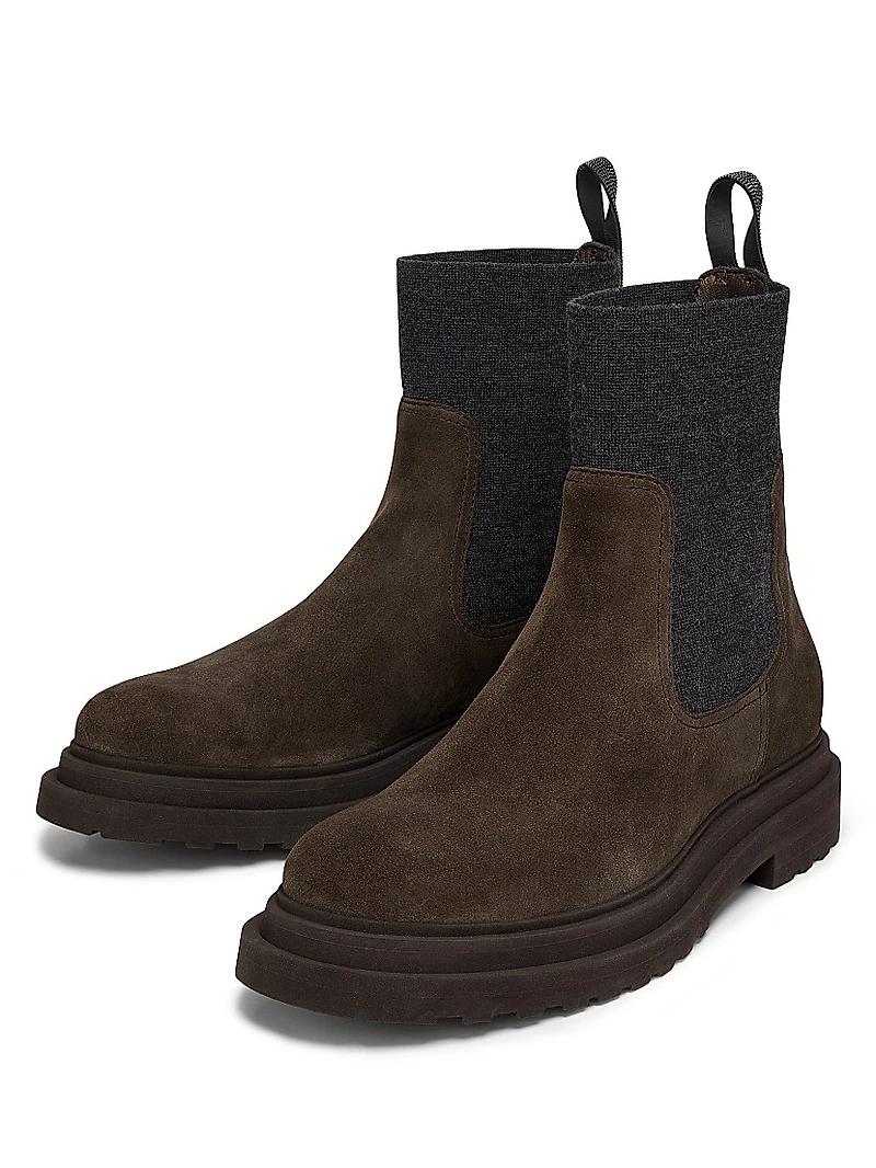 Suede Chelsea Ankle Boots