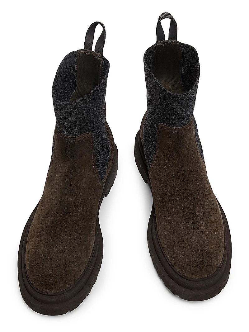 Suede Chelsea Ankle Boots